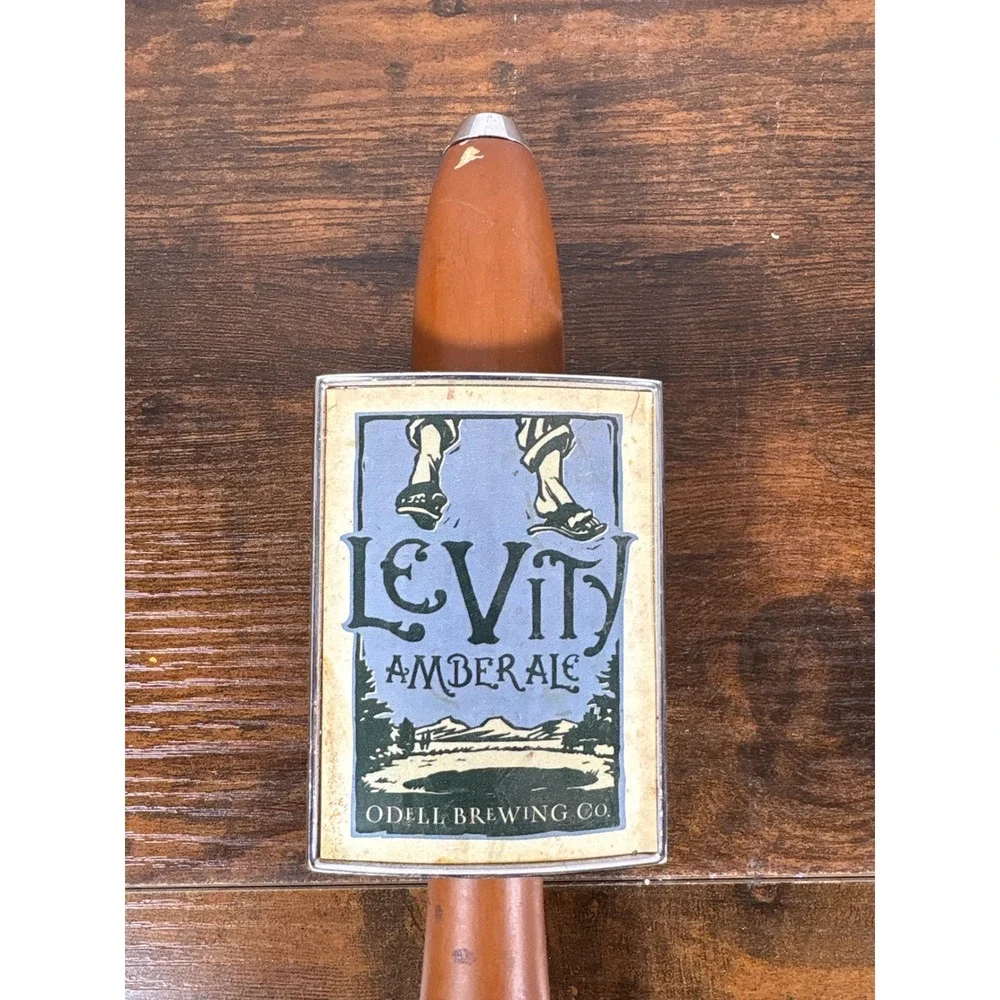 Odell Brewing Co Levity Amber Ale Wooden Beer Tap Handle 12.5 Inch Fort Collins